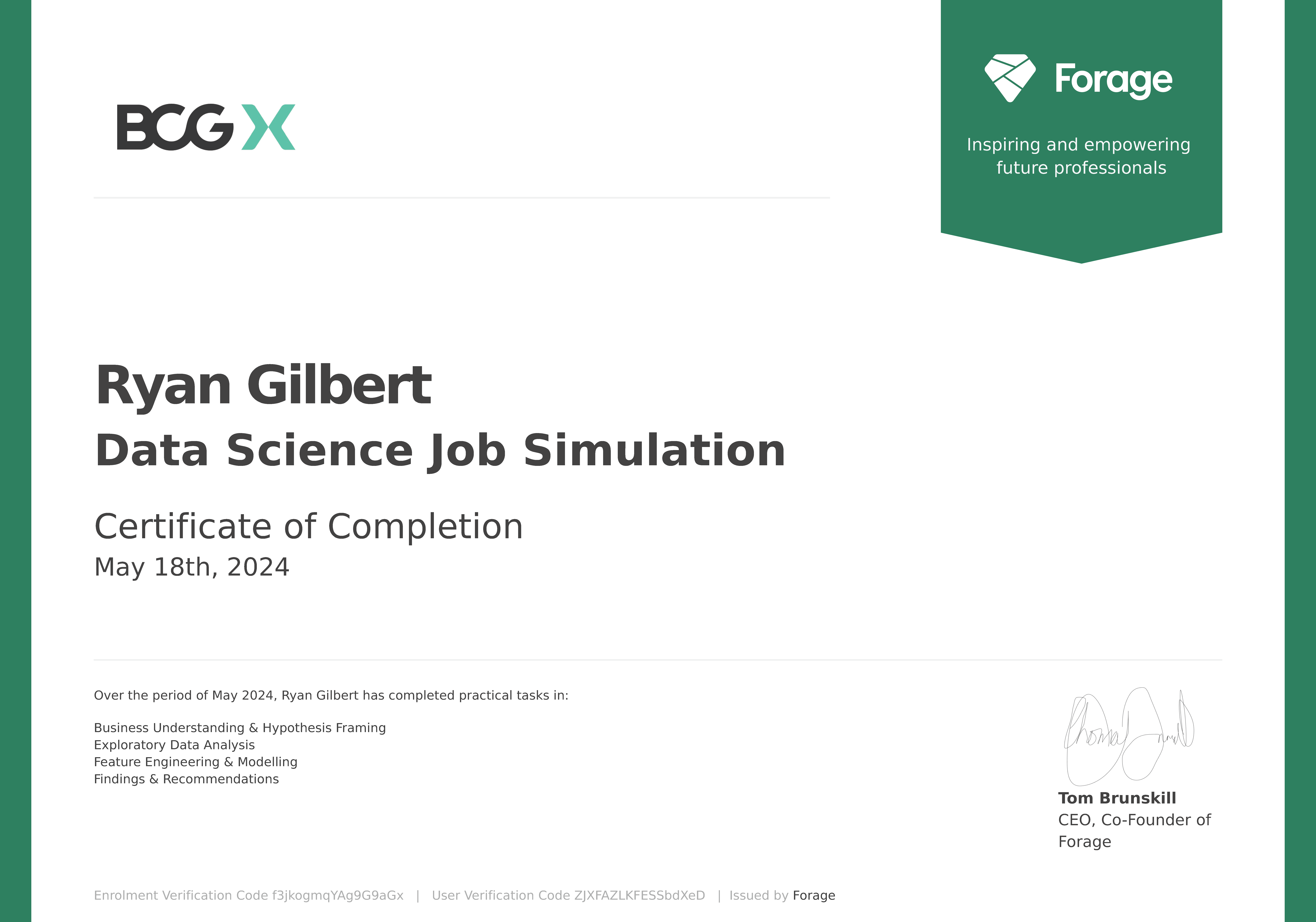 Certificate